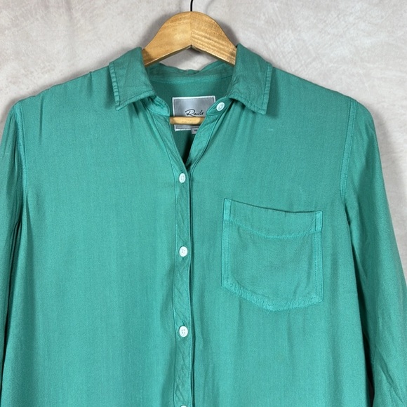 Rails Sawyer Shirt Dress in Basil Womens XS Full Button Down Casual Soft Comfy - Picture 3 of 9